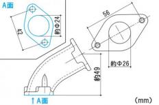 インレットパイプ(KEIHIN PE28/GAG ボアアップ用)